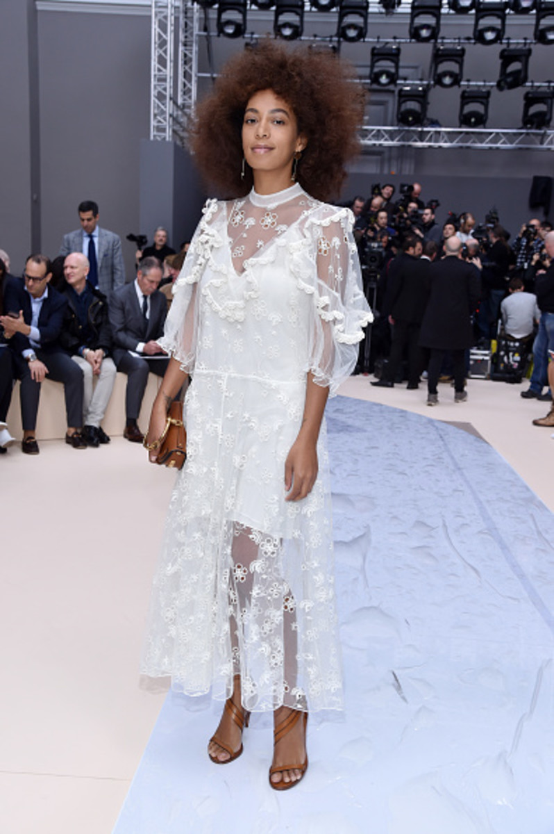 Solange Knowles at Chloé's Fall/Winter 2017/2018 show. Photo: Pascal Le Segretain/Getty Images