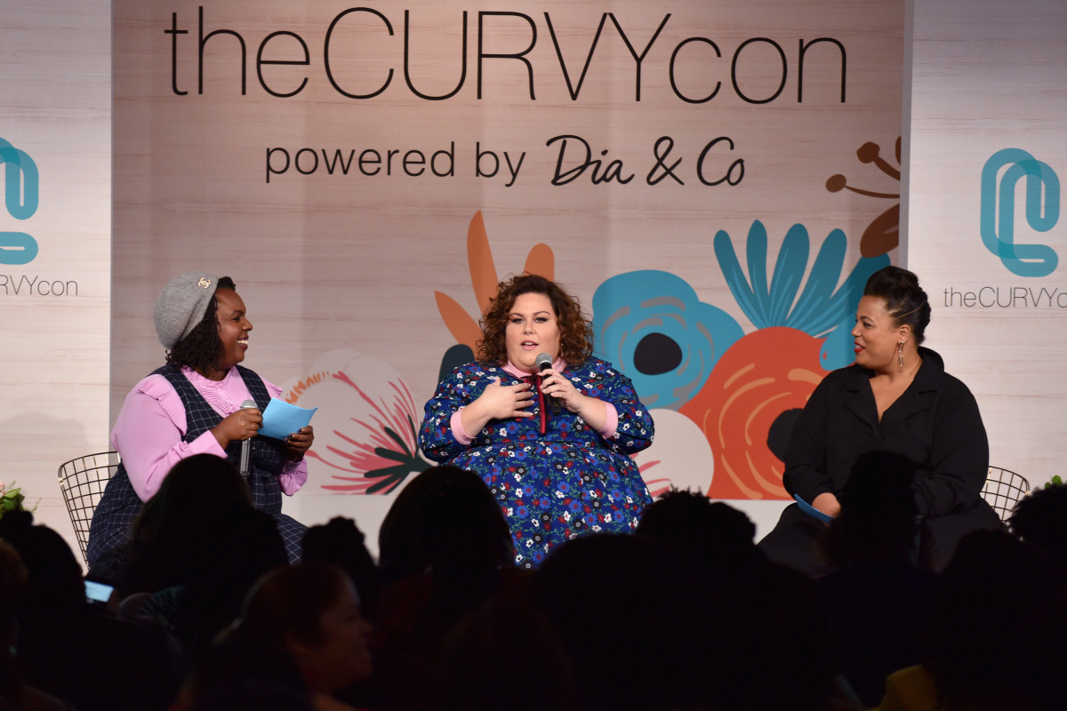 Chrissy Metz with co-founders CeCe Olisa and Chastity Garner at the 3rd annual theCURVYcon presented by Dia&co. Photo: Bryan Bedder/Getty