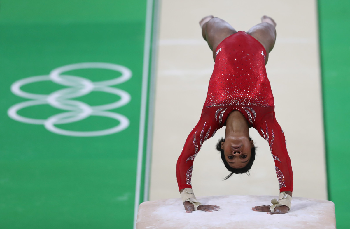Gabby Douglas trains in Rio. Photo by Lars Baron/Getty Images