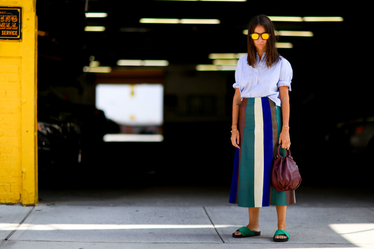 Street Style from NYFW spring 2016. Photo: Imaxtree