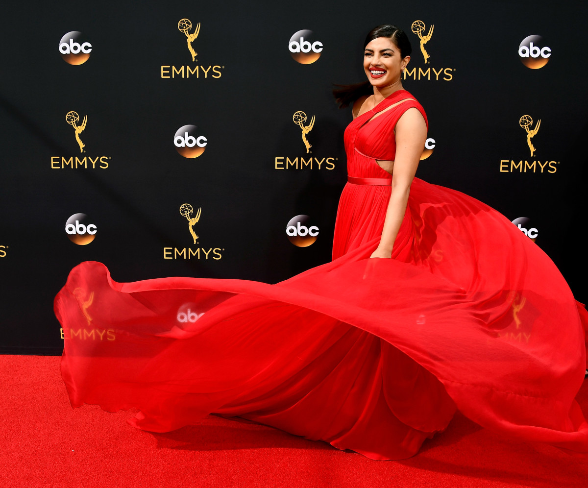 Priyanka Chopra in Jason Wu on the Emmys red carpet. Photo: Frazer Harrison/Getty Images