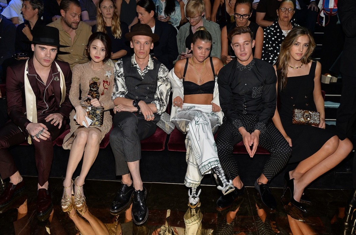 The front row at Dolce & Gabbana's spring 2017 show. Photo: Dolce & Gabbana