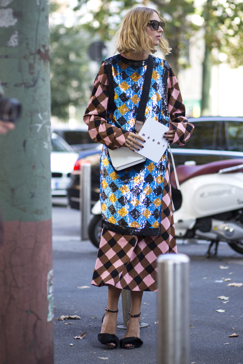 On the street at Milan Fashion Week. Photo: Chiara Marina Grioni/Fashionista