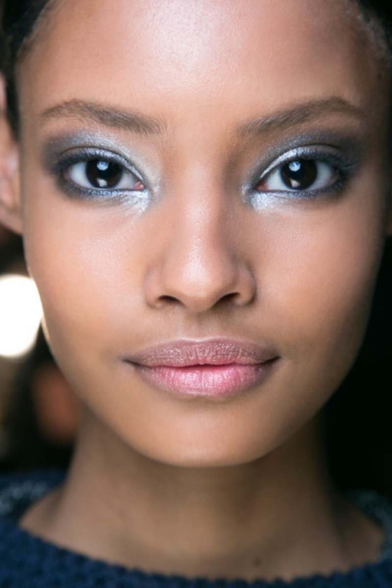 Metallic eye makeup can brighten up everything. Photo: Imaxtree