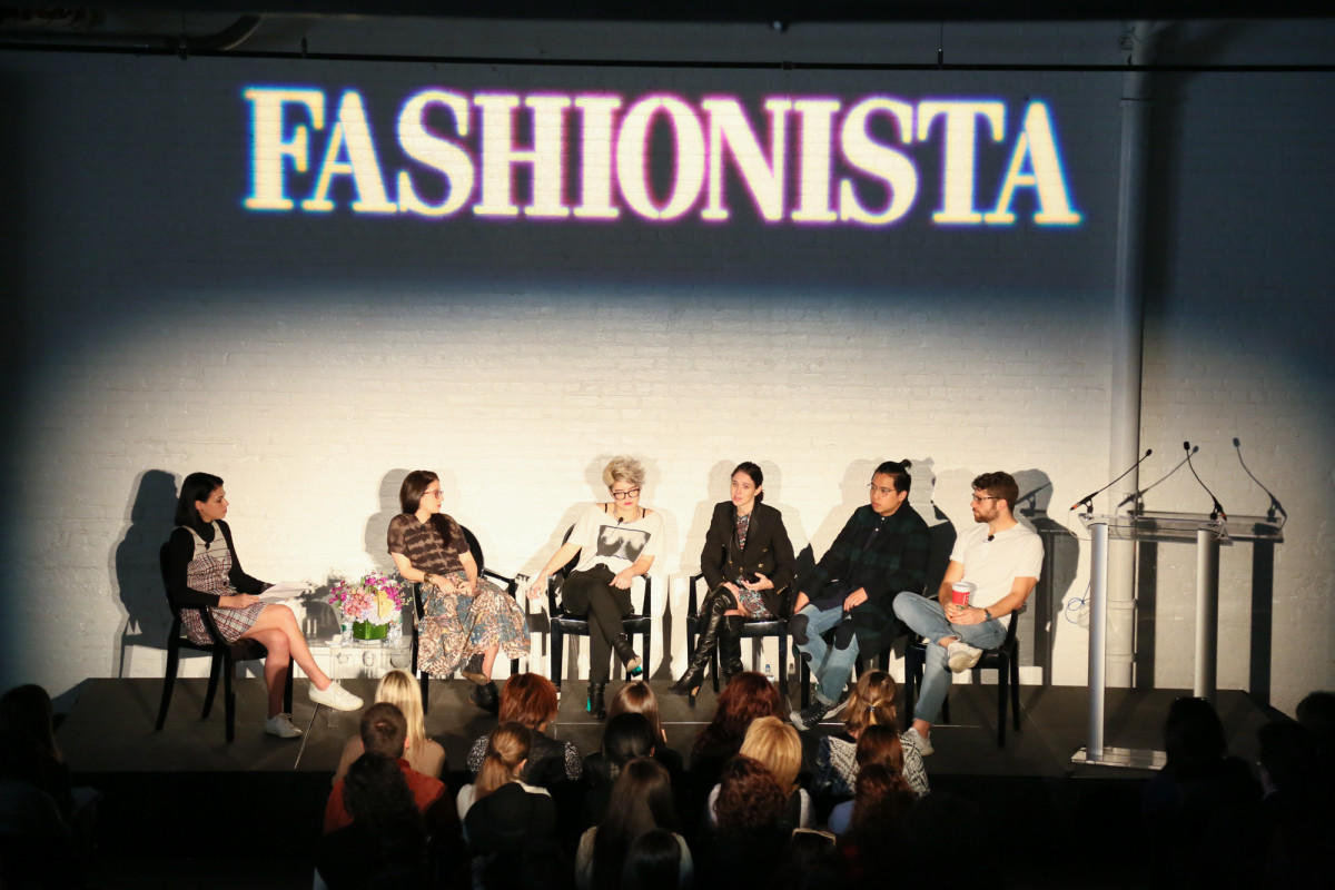 Editors on stage at Fashionista's 2015 "How to Make It in Fashion" conference in New York City. Photo: Fashionista