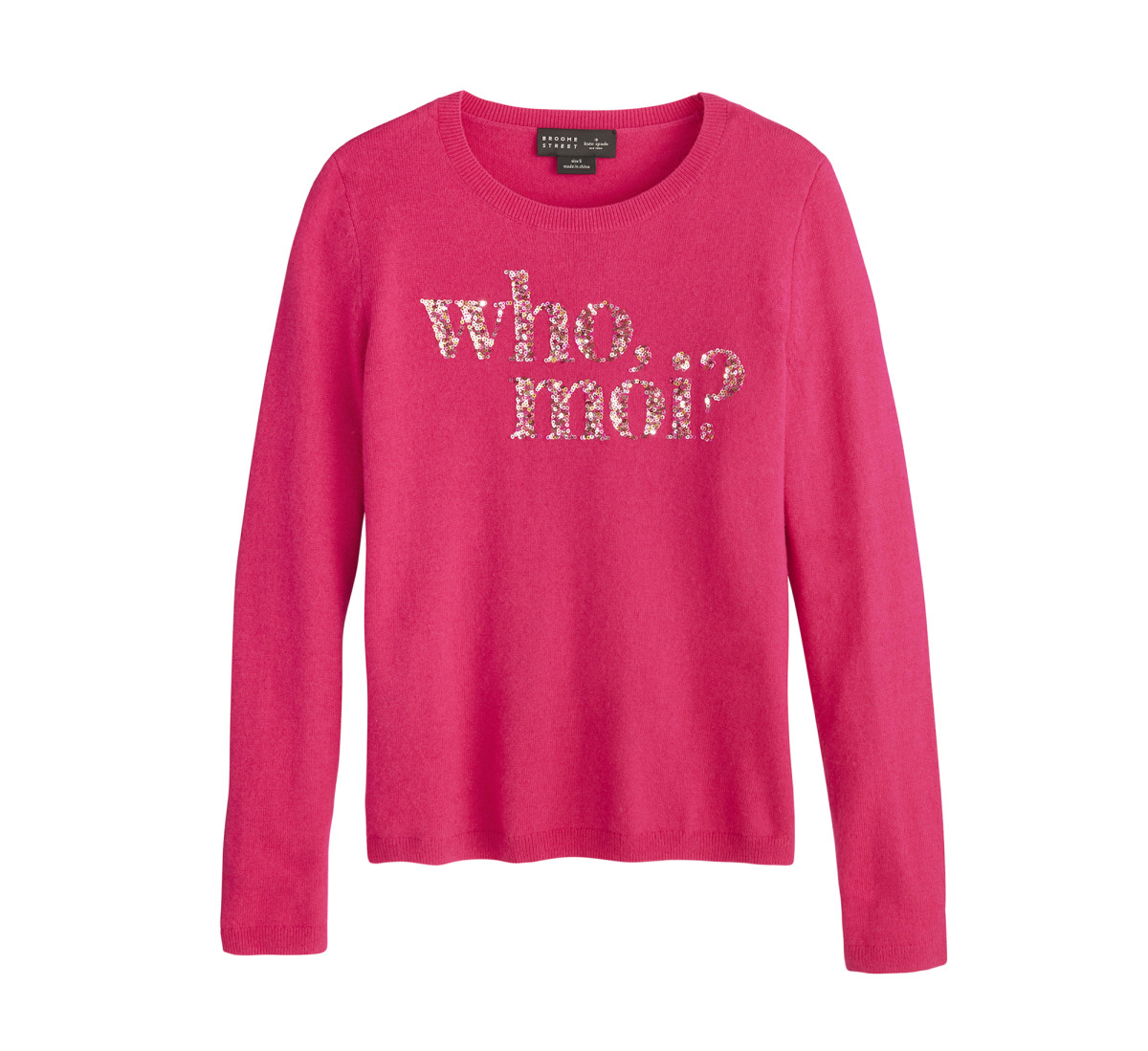 A sweater from the Kate Spade New York x Miss Piggy collaboration. Photo: Courtesy