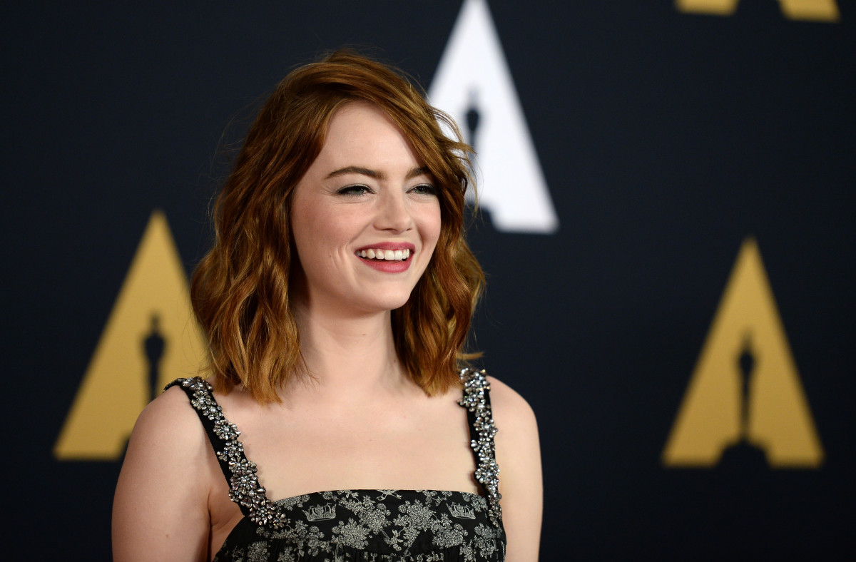 Emma Stone in Erdem at the 8th Annual Governors Awards on Saturday in Hollywood. Photo: Amanda Edwards/WireImage