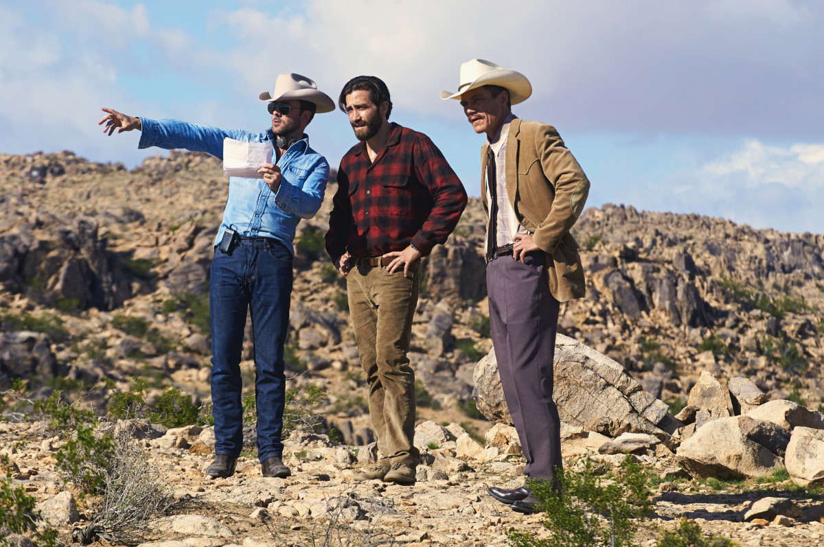 Tom Ford directs Jake Gyllenhaal and Michael Shannon. Photo: Merrick Morton/Focus Features