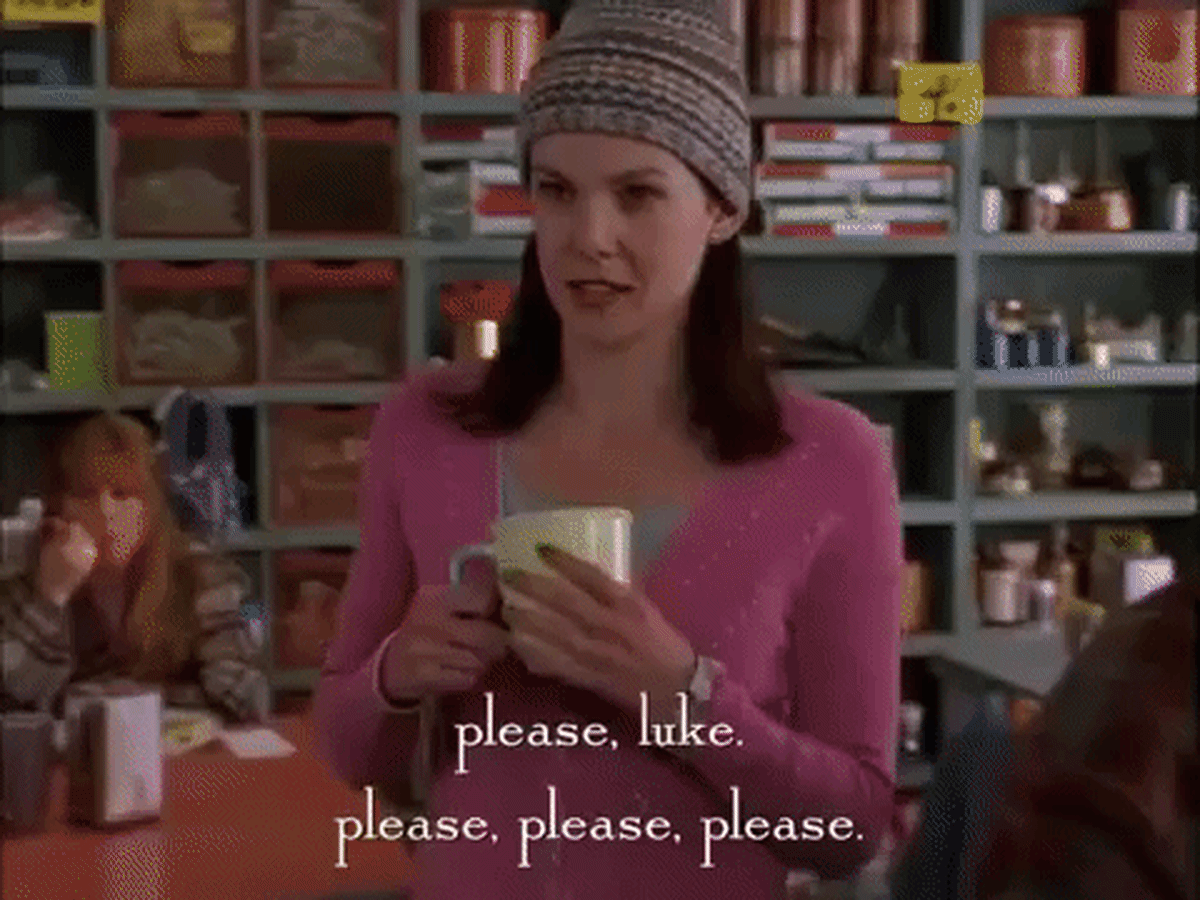 Forever channeling Lorelai. Photo: Giphy