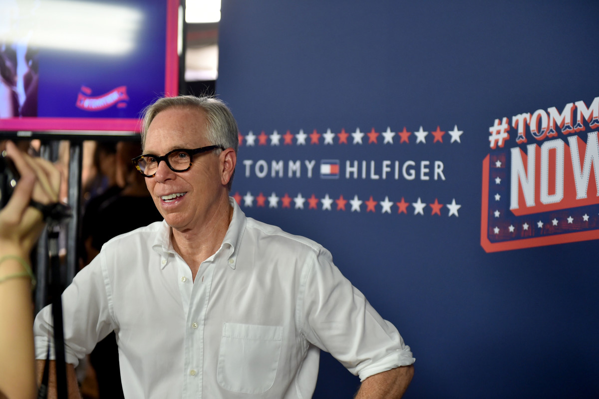 Tommy Hilfiger backstage at the #TommyxGigi runway show during New York Fashion Week in Sept. 2016. Photo: Mike Coppola/Getty Images