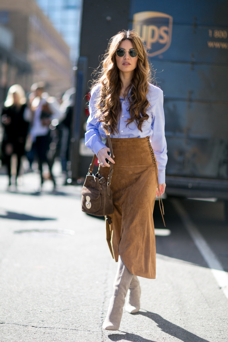On the street at fall 2016 New York Fashion Week. Photo: Imaxtree