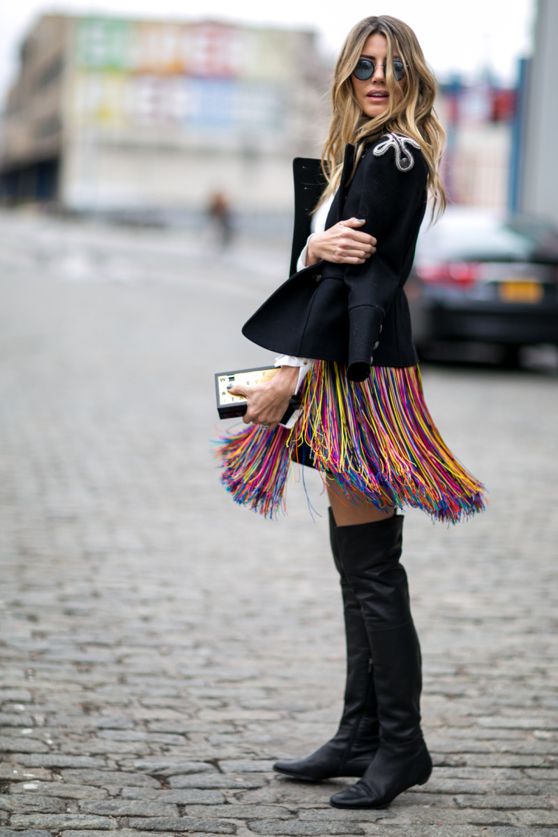 thigh high boots with long dress