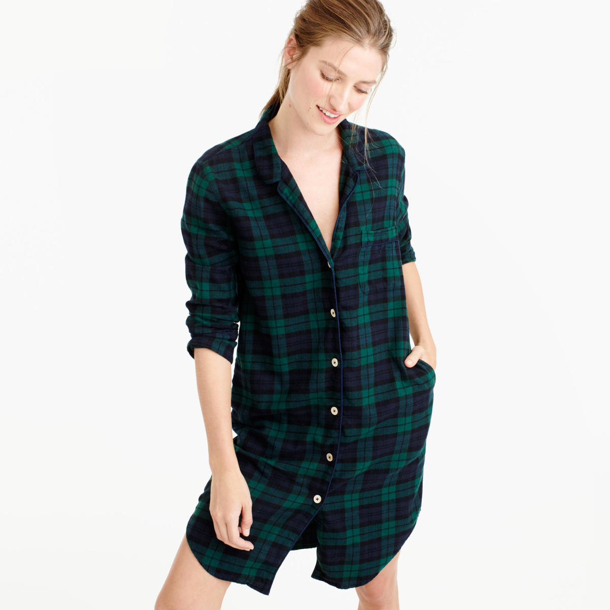 J. Crew Nightshirt in Black Watch Flannel, $68, available at J. Crew. Photo: J.Crew