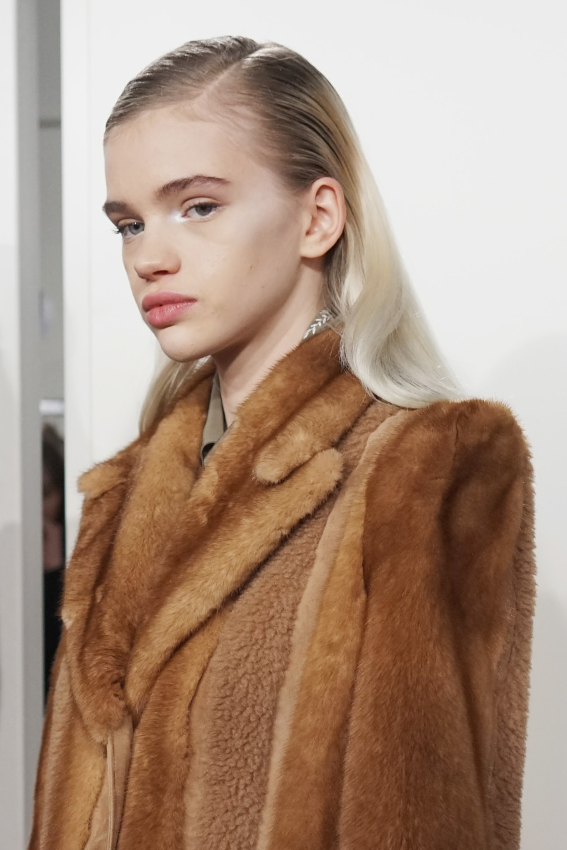 A model backstage at Fendi before the brand's Fall 2018 show in Milan. Photo: Vittorio Zunino Celotto/Getty Images