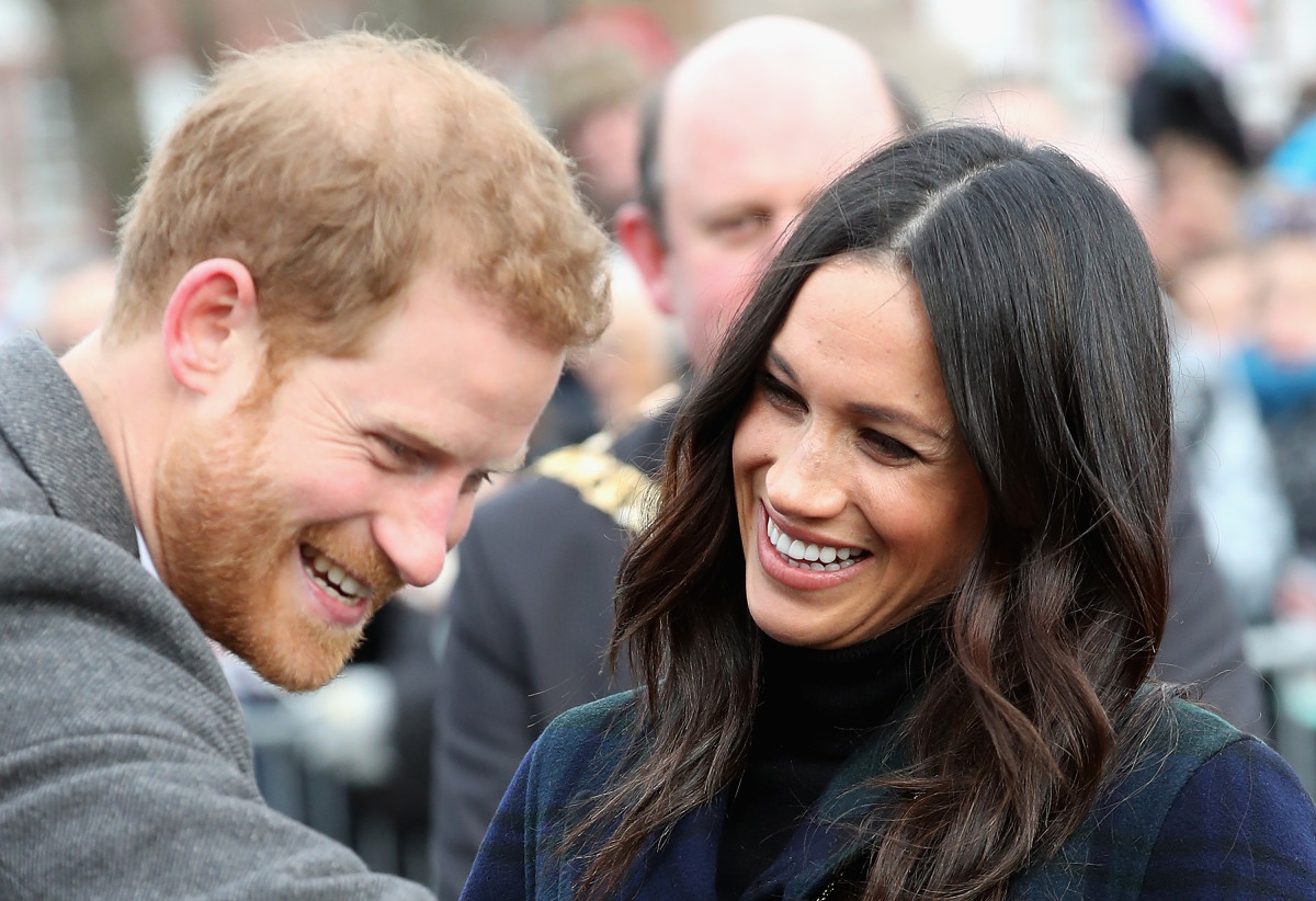 Prince Harry and Meghan Markle on a visit to Edinburgh Castle. Photo: Chris Jackson/Getty Images
