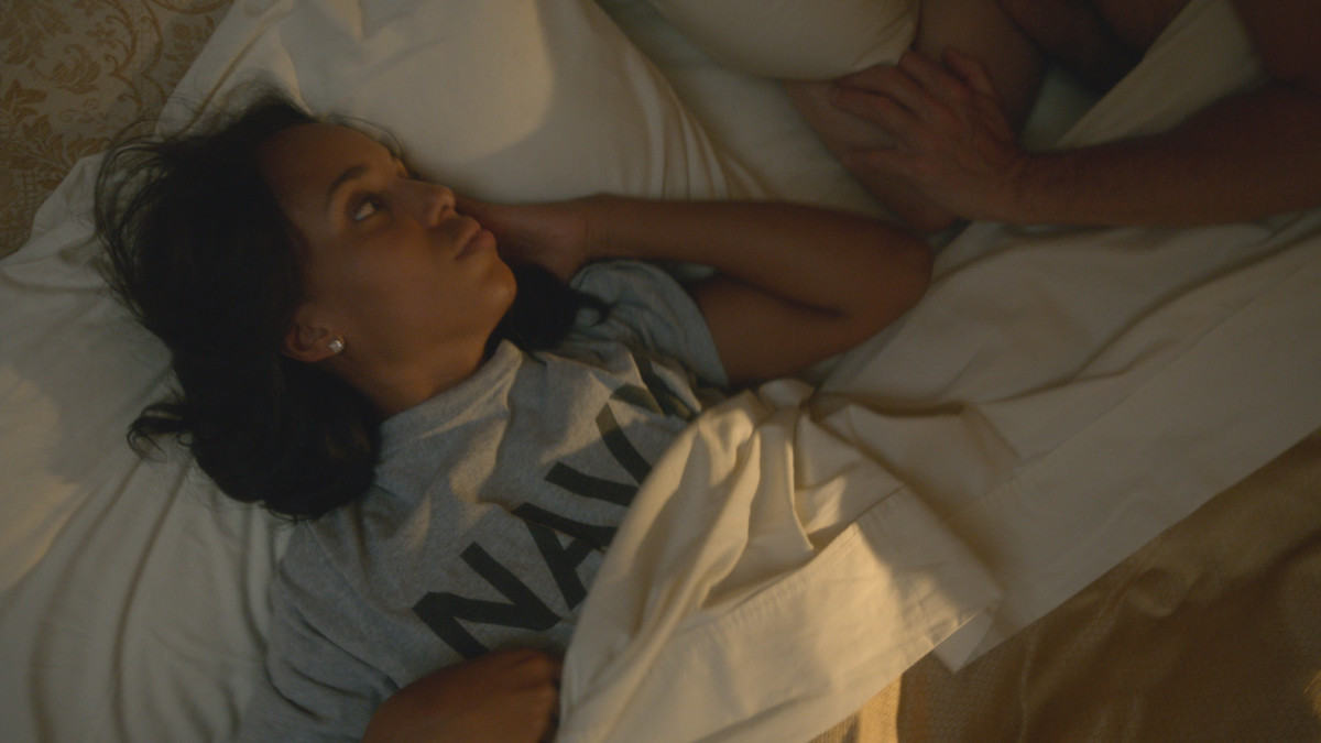 Olivia, the Navy T-shirt and Fitz's arms. Screenshot: 'Scandal'/ABC