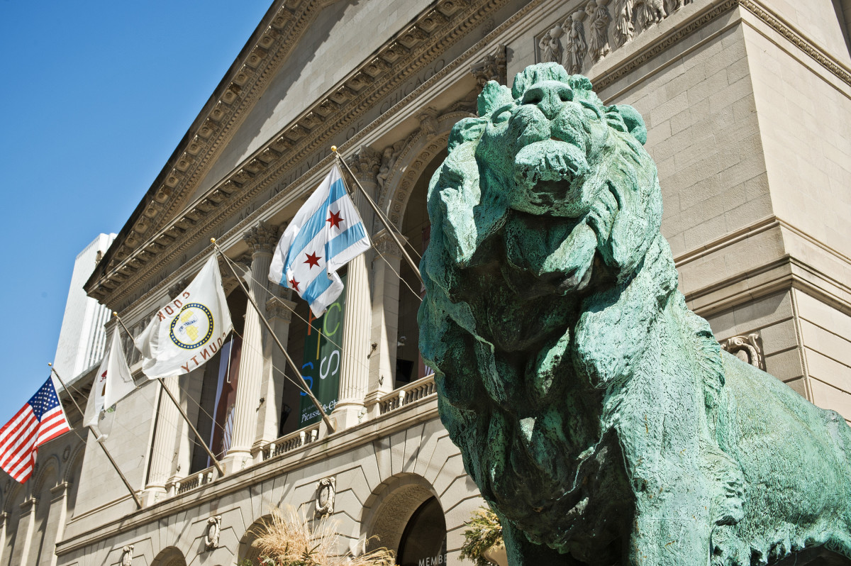 A general view of the Art Institute of Chicago's Michigan Avenue entrance. Photo: Timothy Hiatt/Getty Images