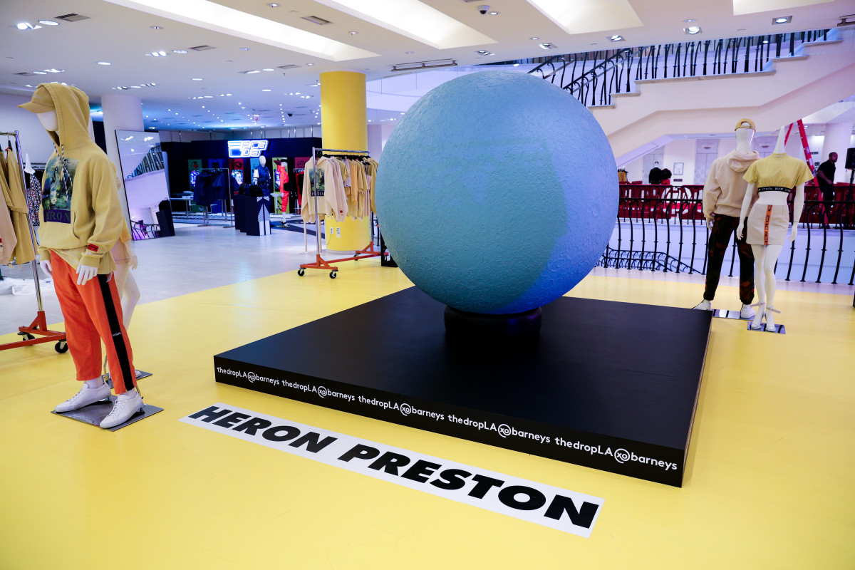 Heron Preston's NASA-inspired installation. Photo: BFA for Barneys New York