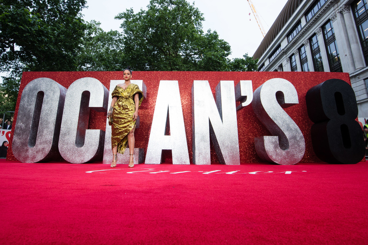 Rihanna in Poiret at the "Ocean's 8" U.K. premiere on Wednesday. Photo: Jeff Spicer/FilmMagic