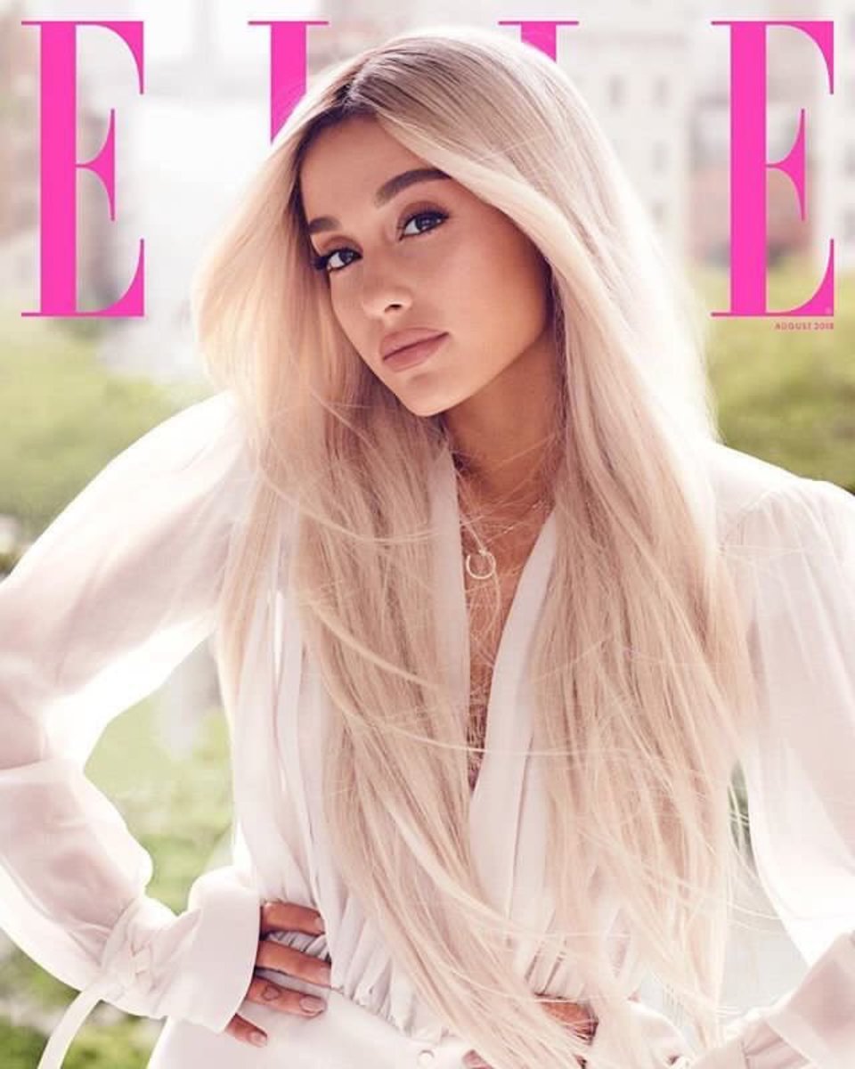 Ariana Grande on the August cover of "Elle." Photo: Alexi Lubomirski/"Elle"