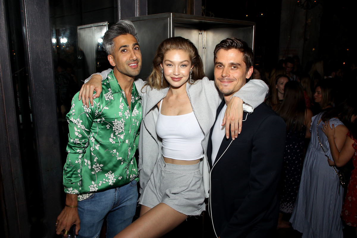 BFFs France and Gigi Hadid drop in to support Porowski, who hosted The Art of the Mix Event through his partnership with Cointreau in June in New York. Photo: Courtesy Cointreau