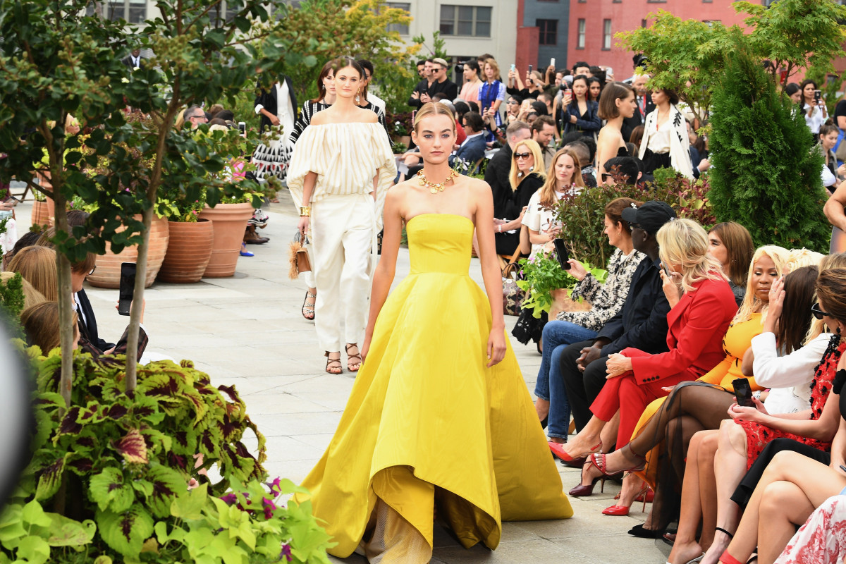 Looks from Oscar de la Renta's Spring 2019 runway show. Photo: Slaven Vlasic/Getty Images for NYFW: The Shows