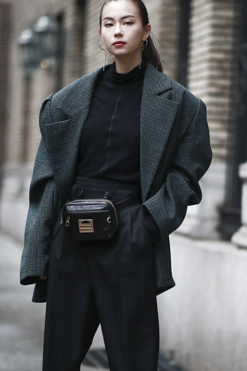 On the street at New York Fashion Week. Photo: Imaxtree
