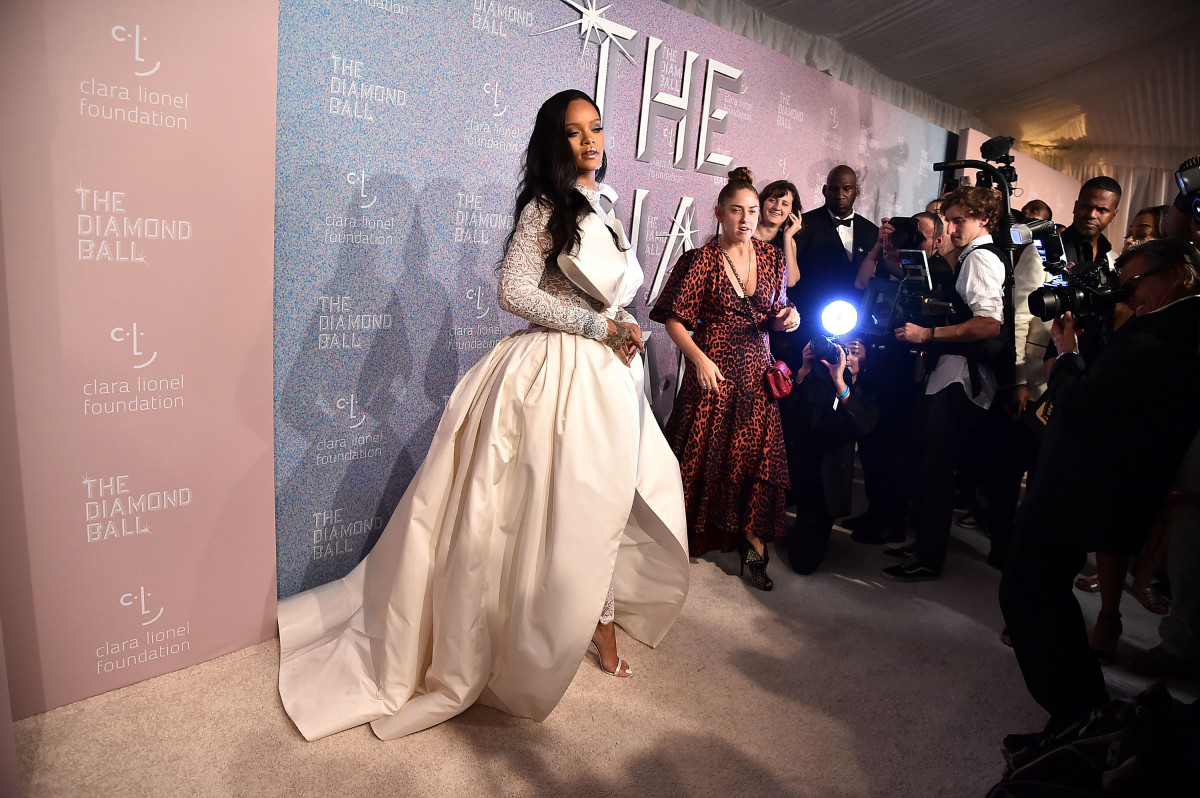 Rihanna at her fourth annual Diamond Ball. Photo: Theo Wargo/Getty Images