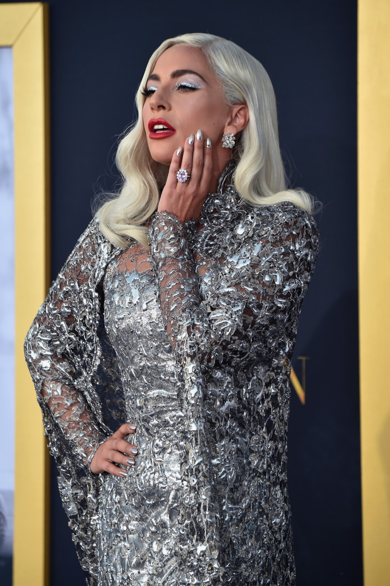 Lady Gaga in Givenchy Haute Couture at the "A Star Is Born" premiere in Los Angeles. Photo: Courtesy of Givenchy