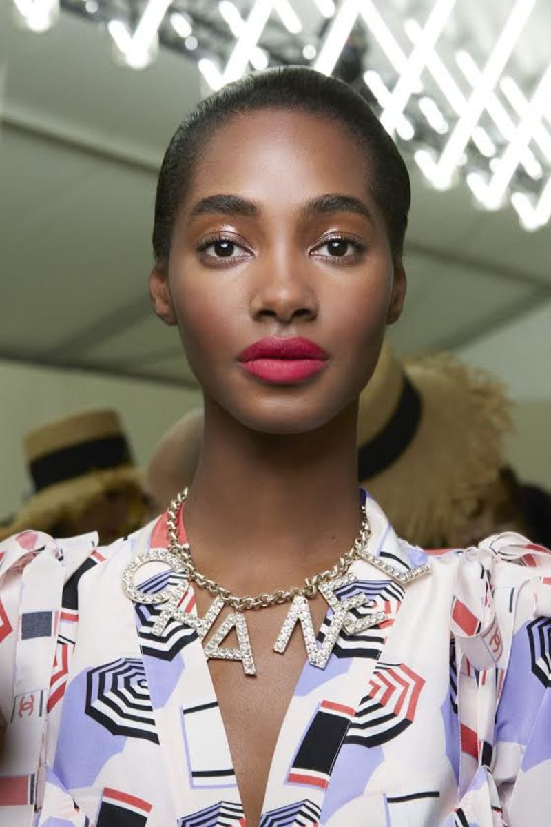 The beauty look at Chanel's Spring 2019 show. Photo: Benoît Peverlli/Chanel