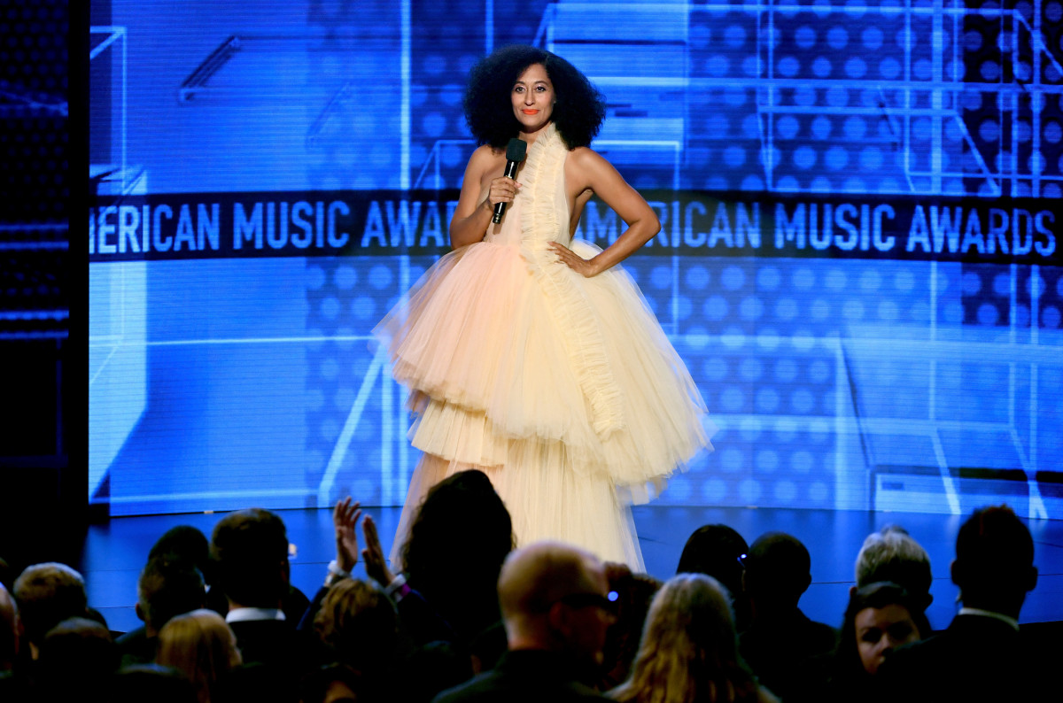 Tracee Ellis Ross in Off-White at the 2018 American Music Awards in Los Angeles. Photo: Kevin Winter/Getty Images