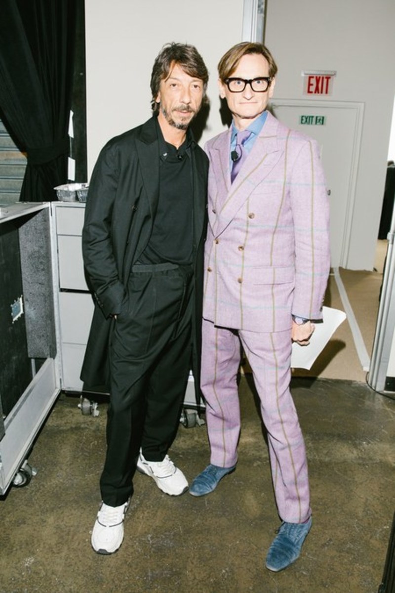 Pierpaolo Piccioli and Hamish Bowles. Photo: Corey Tenold for Vogue.com 