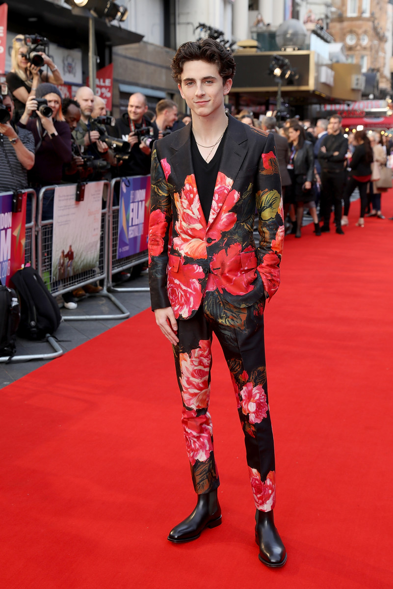 alexander mcqueen floral suit