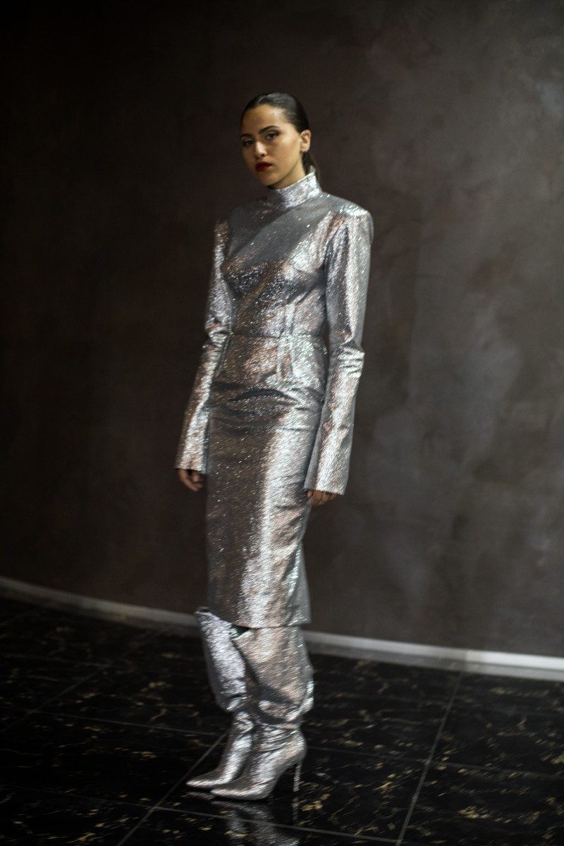  Ani Chikhladze at the Datuna Fall 2018 show in Tbilisi, Georgia. Photo: Melodie Jeng/Getty Images