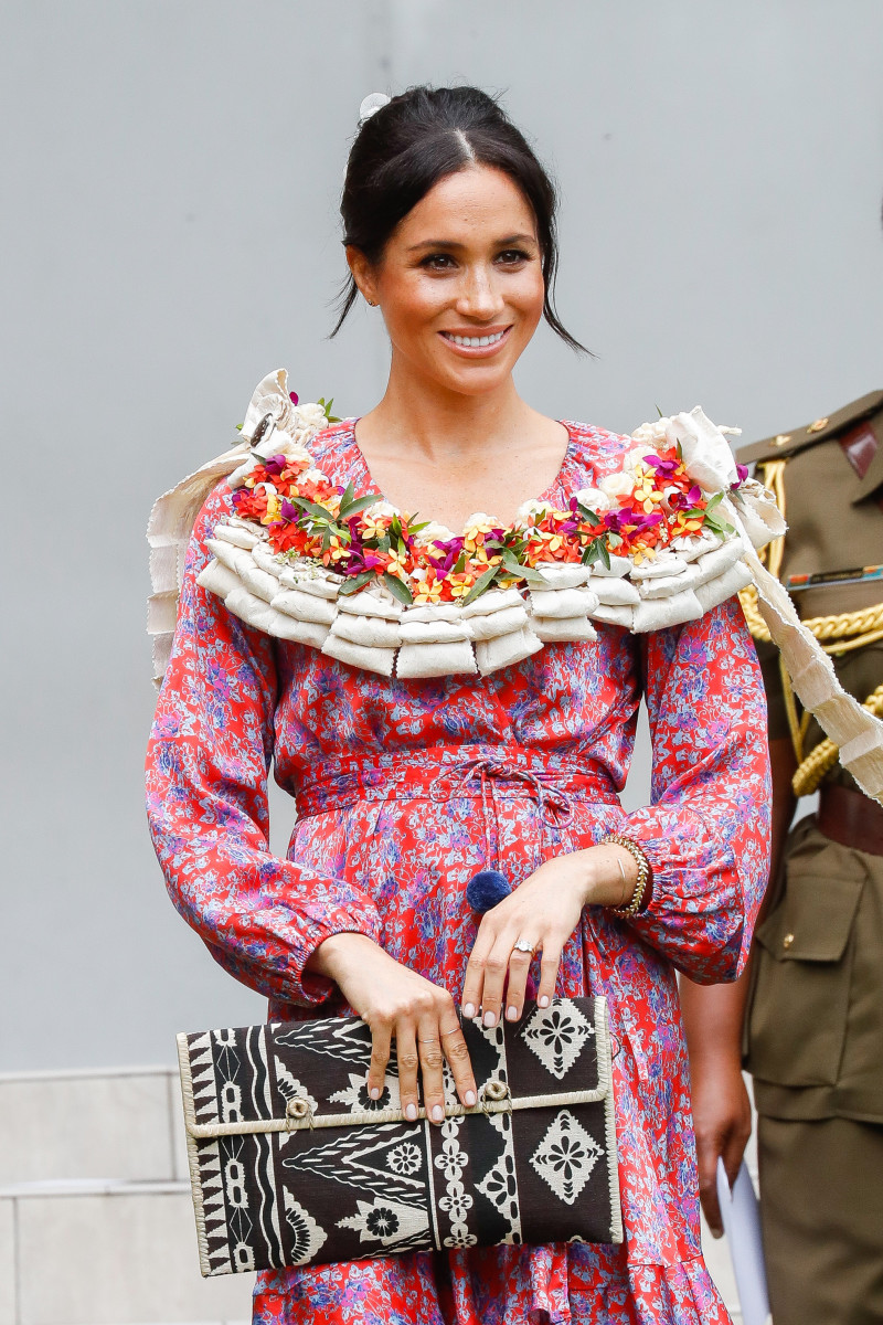Meghan Markle, Duchess of Sussex, in a dress by Figue. Photo: Chris Jackson/Getty Images