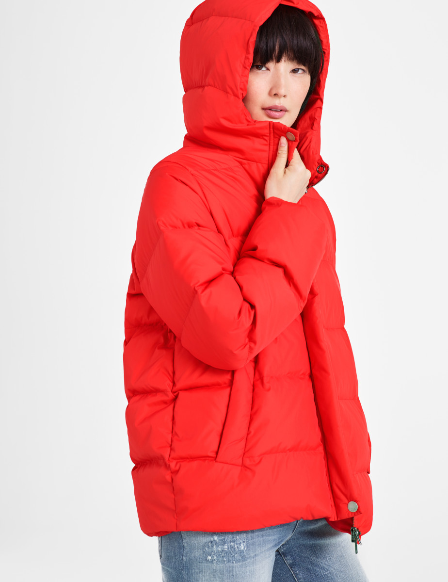 eileen fisher hooded down jacket