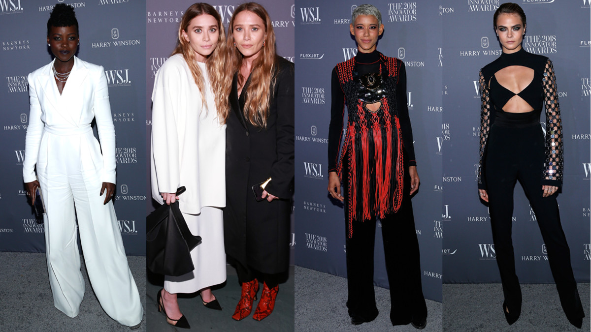 From left: Lupita Nyong'o, Ashley Olsen, Mary-Kate Olsen, Dilone and Cara Delevingne. Photos: Lars Niki/Getty Images; Bennett Raglin/Getty Images; Lars Niki/Getty Images (2)