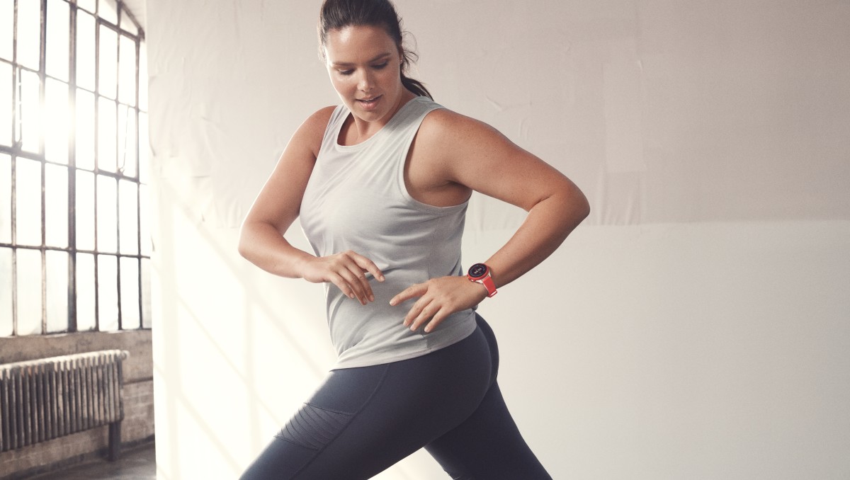 Campaign star Candice Huffine wears the Fossil Sport Smartwatch. Photo: Courtesy of Fossil