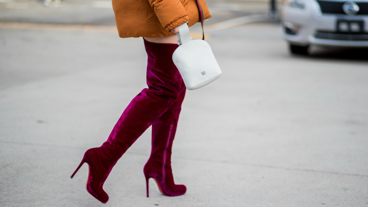 wide calf knee boots with heel