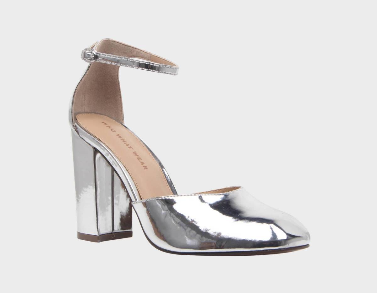 Juliette patent block heel quarter strap sandals, $37.99, available at Target.