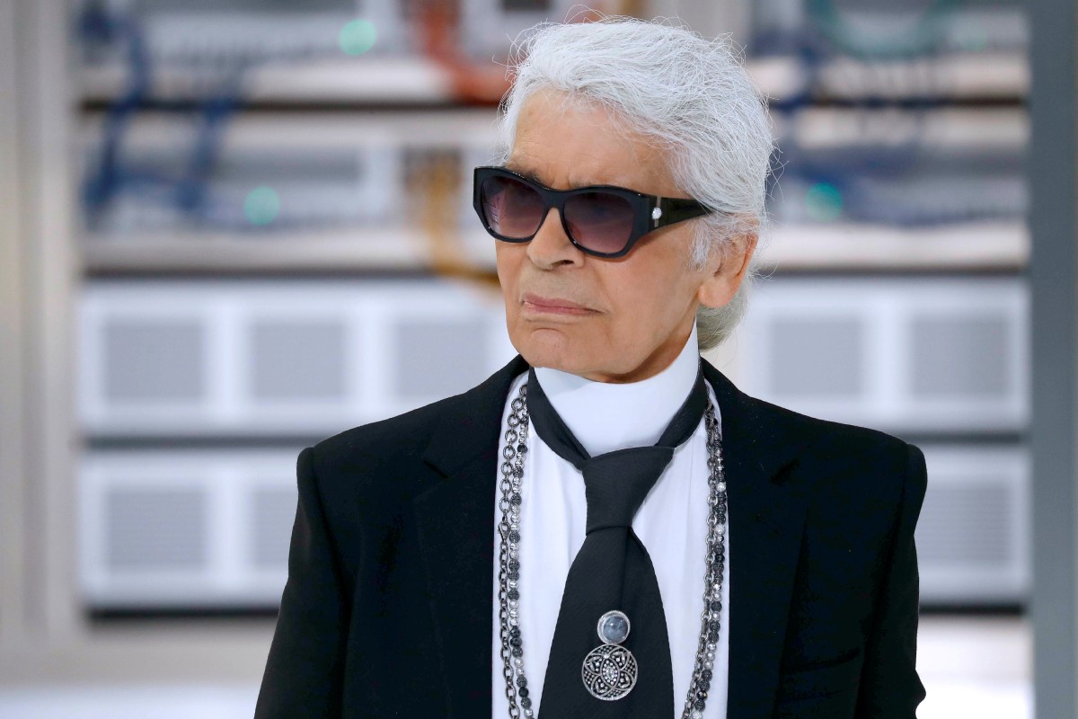 Karl Lagerfeld at the end of the Chanel 2017 Spring/Summer show in Paris. Photo: Patrick Kovarik/AFP/Getty Images