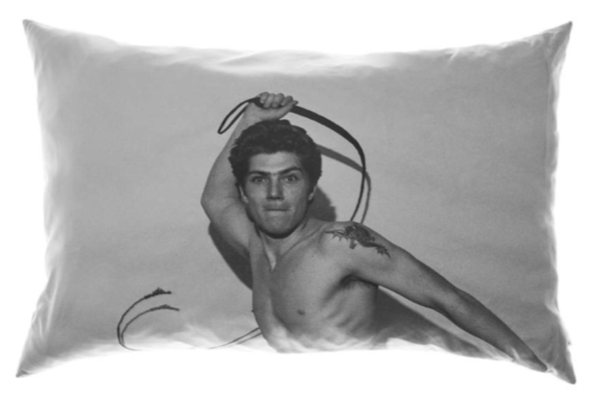 Walter Pfieffer Pillow, $240, available at Helmut Lang. 