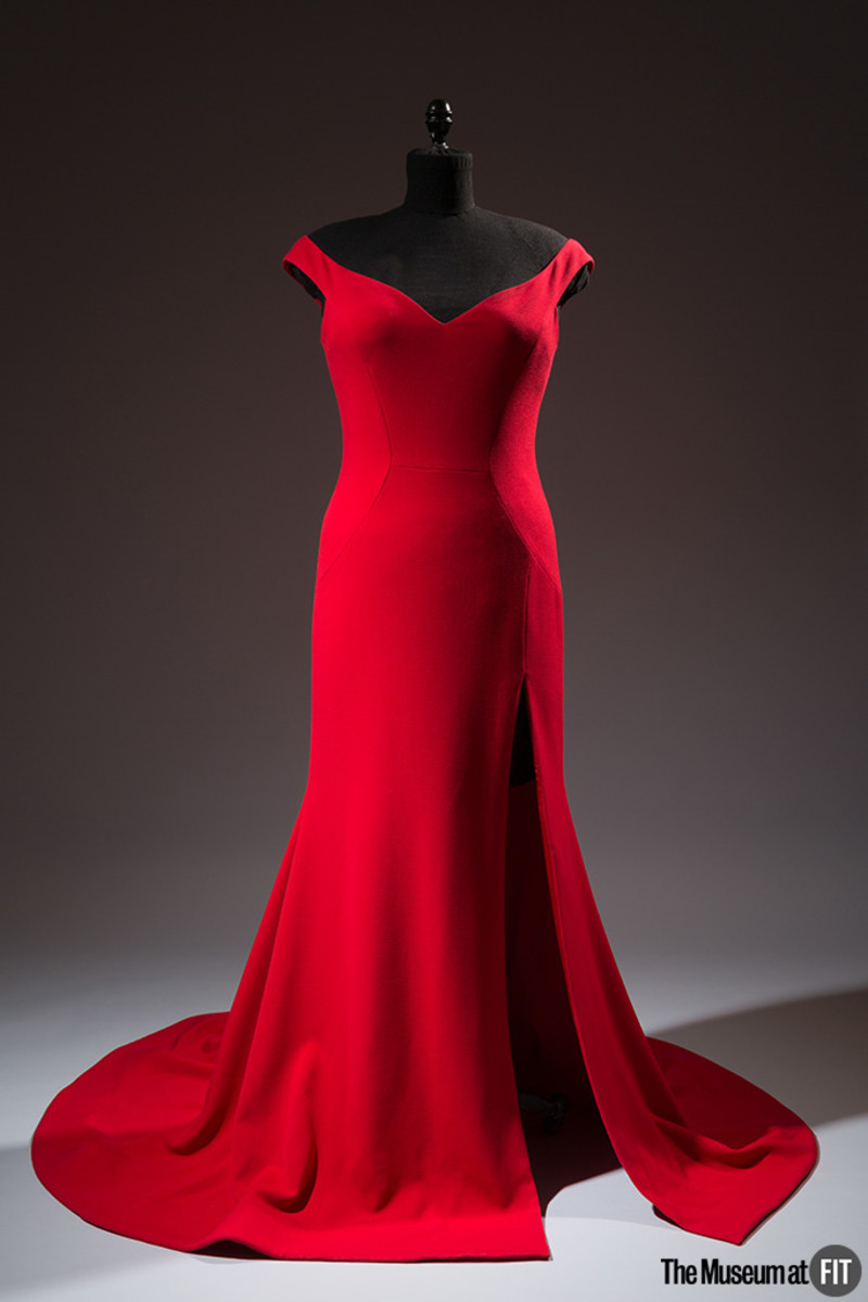 A 2016 Christian Siriano custom dress for actress Leslie Jones on display at "The Body: Fashion and Physique" at The Museum at FIT. Photo: Eileen Costa