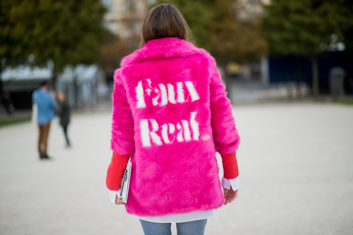 Chanel Fall 1994 Runway Campaign Faux Fur Coat