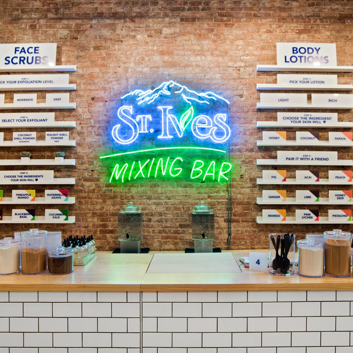 The St. Ives Mixing Bar. Photo: @stivesskin/Instagram