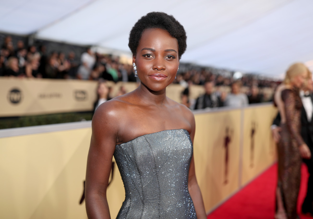 Lupita Nyong'o in Ralph & Russo Couture at the 2018 SAG Awards. Photo: Christopher Polk/Getty Images for Turner Image