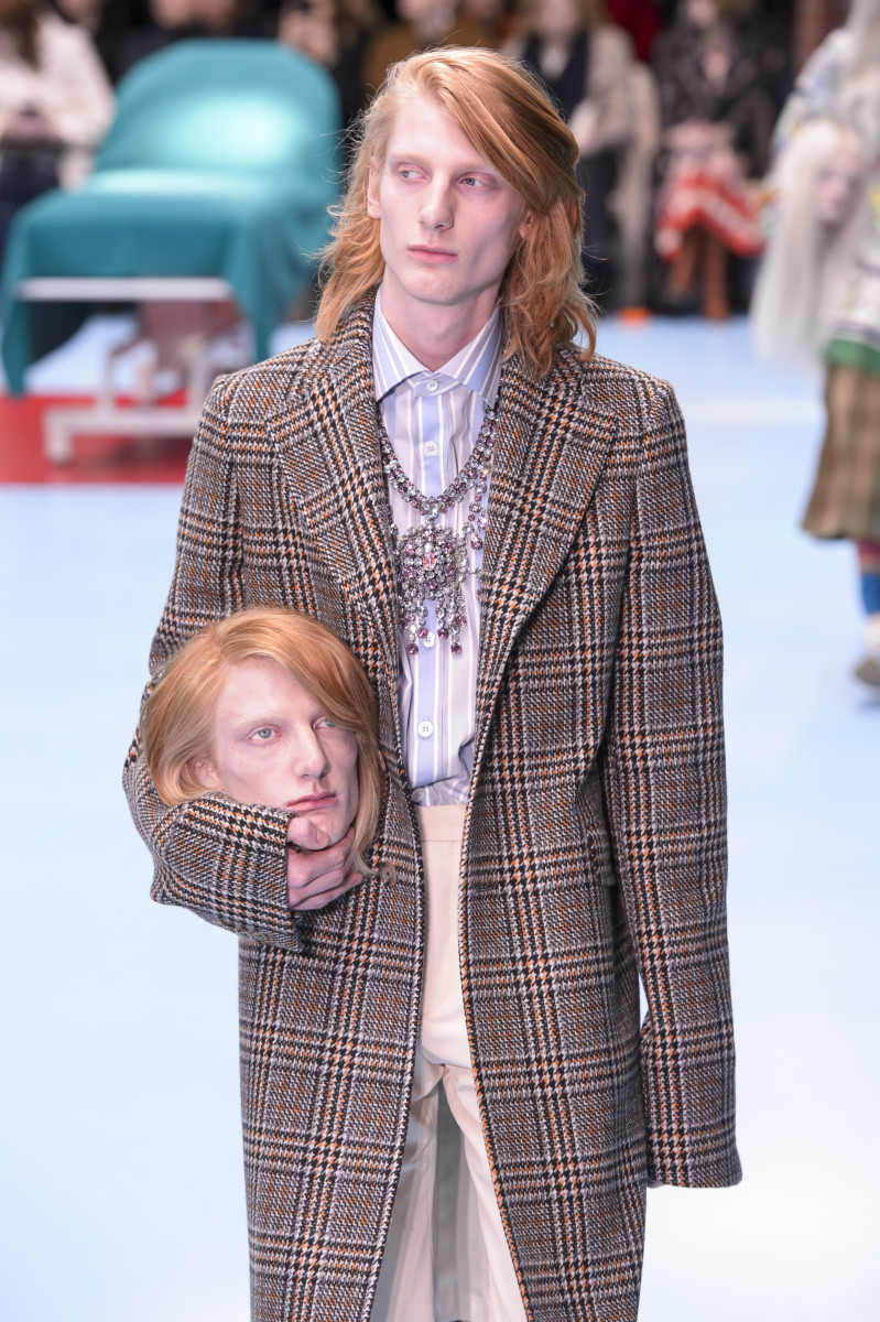 A look from Gucci's Fall 2018 show. Photo: Imaxtree 