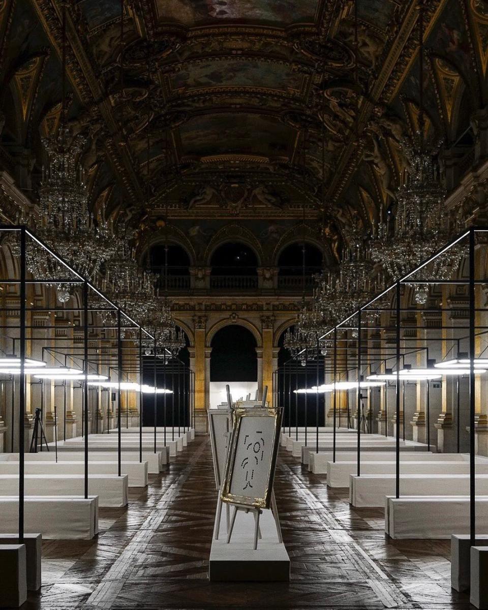 The set at Thom Browne's Fall 2018 runway show. Photo: @thombrowneny/Instagram