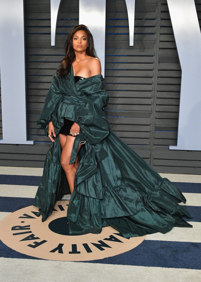 Ciara in Alexandre Vauthier Couture at the Vanity Fair Oscar Party. Photo: Dia Dipasupil/Getty Images