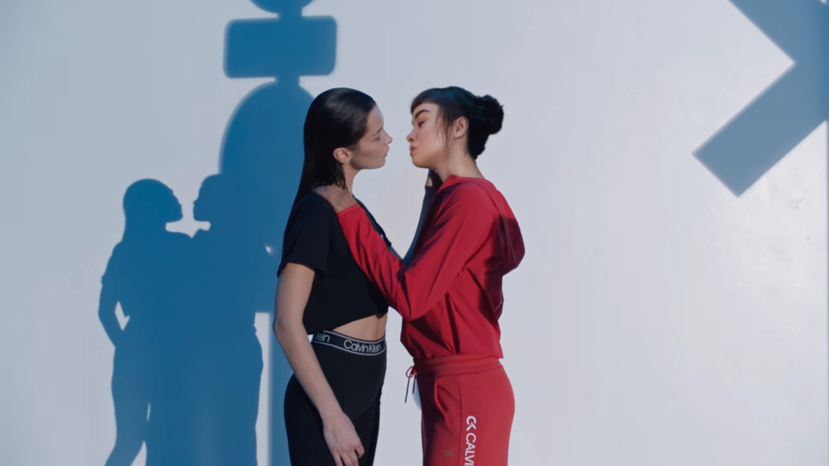 "Bella Hadid and Lil Miquela Get Surreal" from Calvin Klein. Screenshot via YouTube